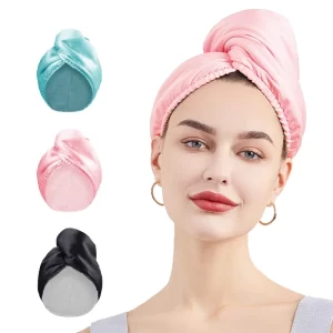 Saténový rychleschnoucí turban | ručník na vlasy