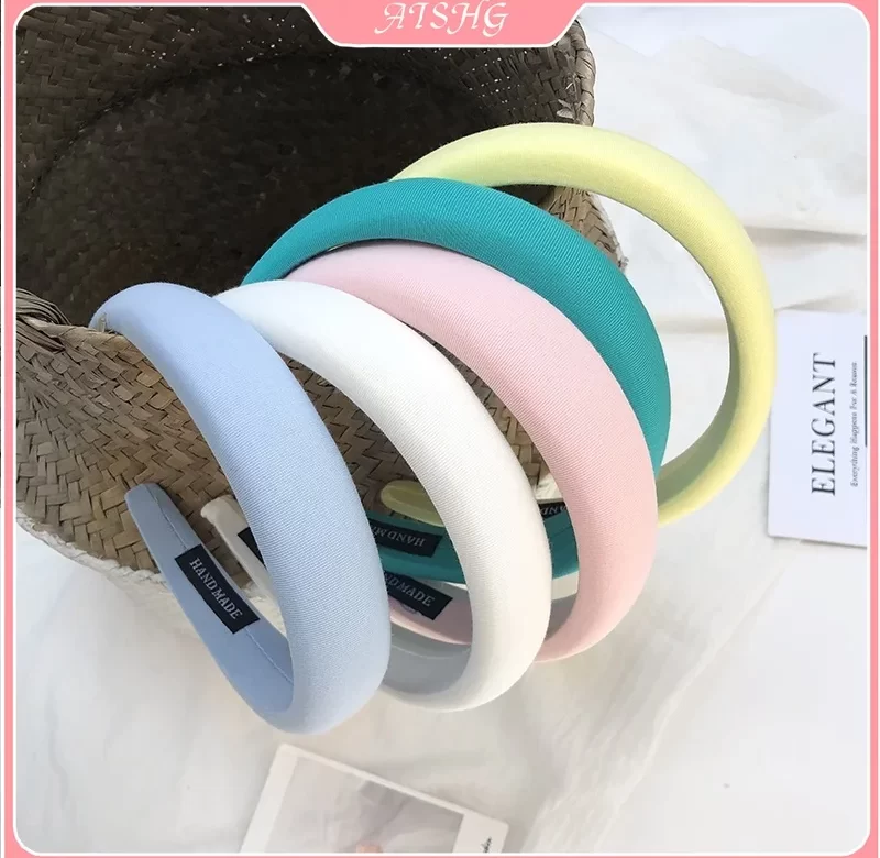 Široká elastická houbičková čelenka  | stylové doplňky