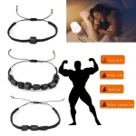 Černý turmalín náramek pro muže ručně pletený | šperky