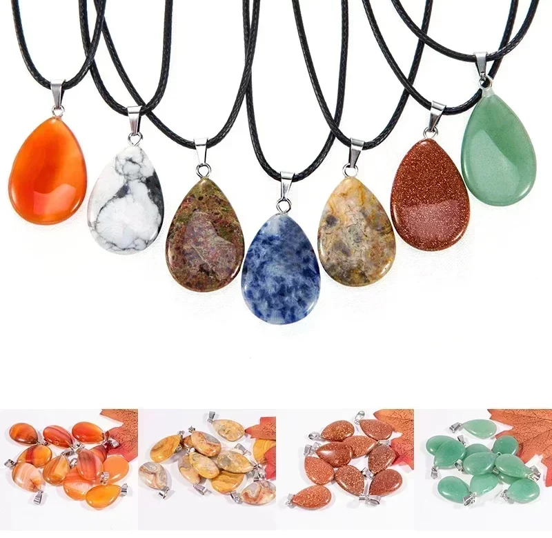 Přírodní krystal kapka 20x6mm | Minerální přívěsek 1 ks