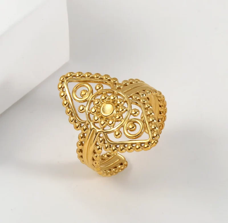 Nastavitelný prsten květ života mandala | dámský šperk