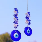 Modré oko ochranný přívěsek z krystalu | amulet, dekorace