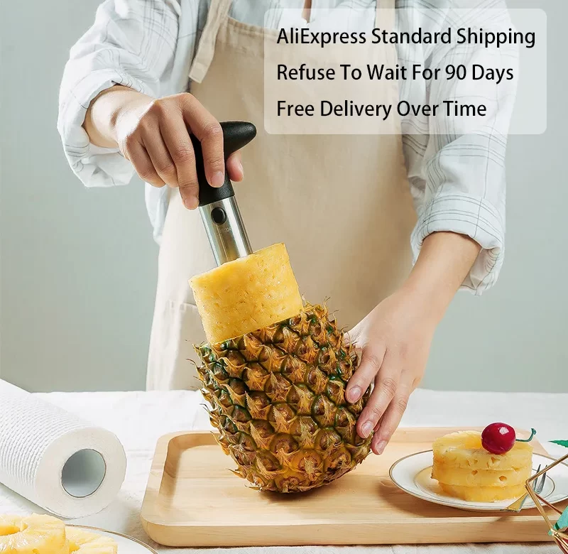 Nerezový spirálový kráječ na ananas pro snadné krájení | kráječ ovoce, kuchyňské náčiní