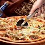 Kolečko na pizzu a dort z nerez oceli 6,5 cm | pizza kráječ, kuchyňské kolečko