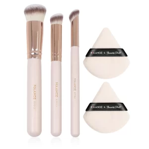 5dílná sada štětců na líčení a houbiček pro makeup | štětce na líčení, kosmetické pomůcky