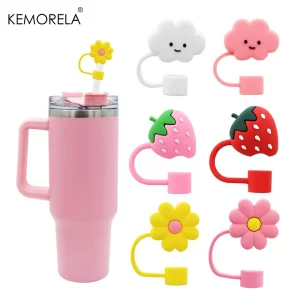 6 ks Roztomilé květinové víčko na brčko | silikonové víčko, doplňky tumbler