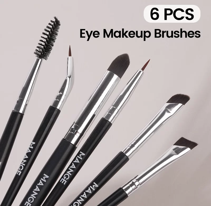 Profesionální štětce na oči a obočí 6 ks set | kosmetické štětce, makeup pomůcky