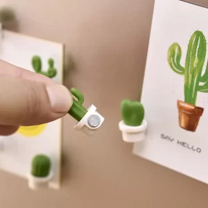 Kaktusové 3d magnety na lednici | magnetová dekorace 6 ks