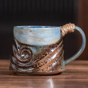 Keramický hrnek vintage spirála | keramický hrnek, čajový hrnek