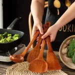 Kuchyňská sada dřevěného náčiní na vaření | kuchyňská sada, kuchyňské pomůcky