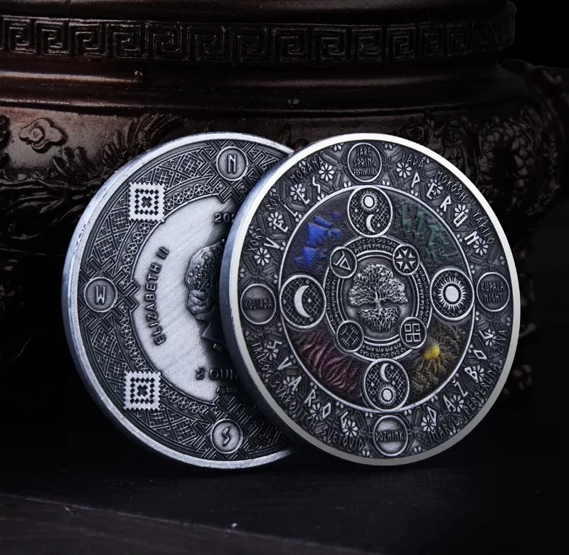 Pamětní mince strom života a královna Elizabeth | sběratelské mince