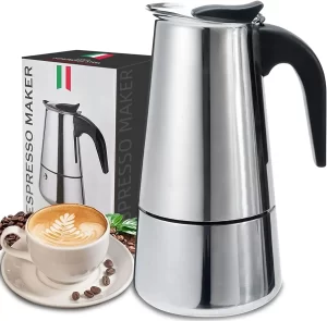Moka konvička pro silné espresso doma | moka konvička, kávovar na sporák