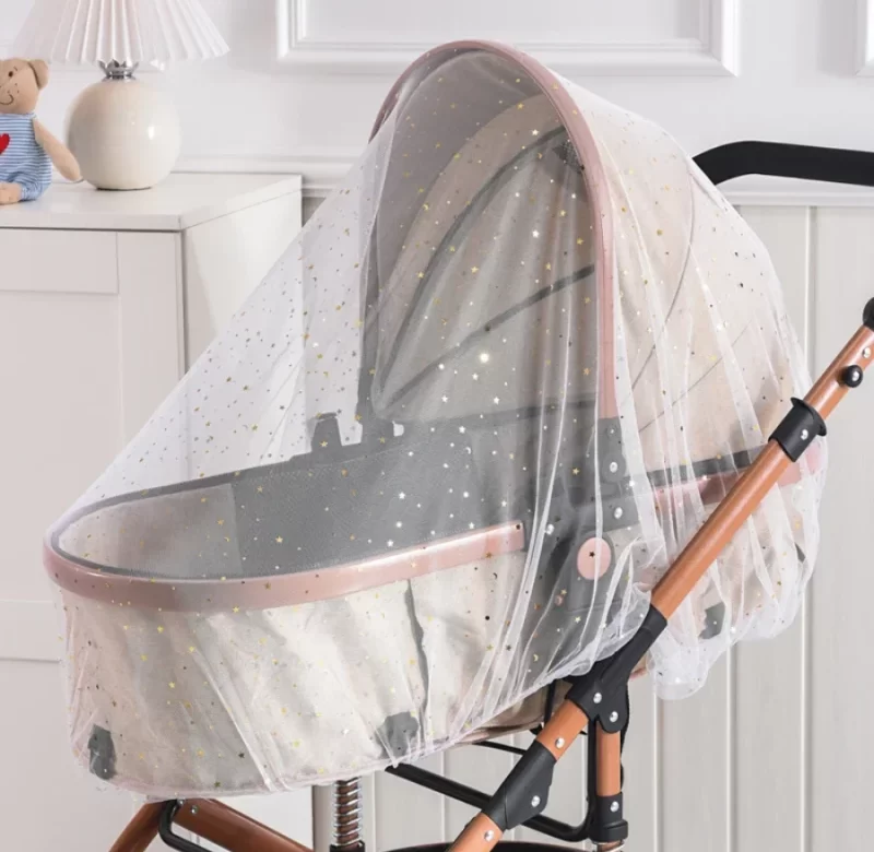 Síť proti hmyzu pro kočárek s pružnou gumou | moskytiéra, doplněk