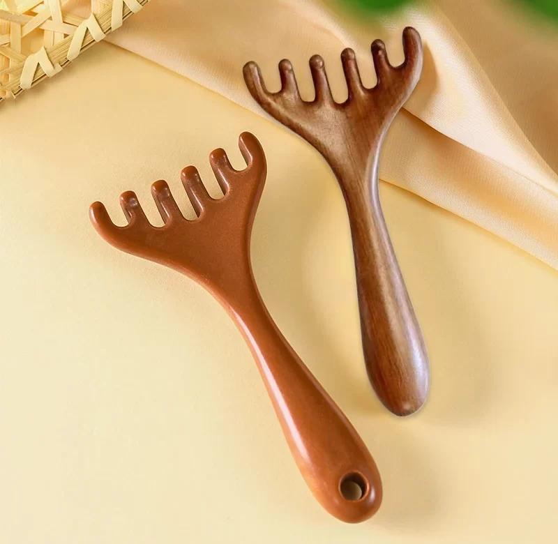 Masážní hřeben gua sha pro hlavu a obličej | masážní pomůcka, tělový masér