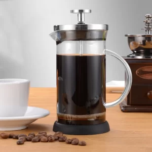 Skleněný ruční french press na kávu a čaj | french press, skleněná konvice