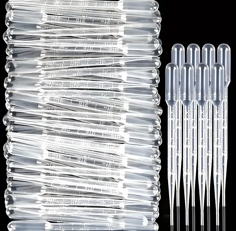 25 kusů plastové pipety 3ml | kapátko, kosmetické nástroje