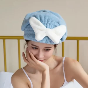 Rychleschnoucí turban na vlasy po koupeli | osuška vlasy, turban sušení