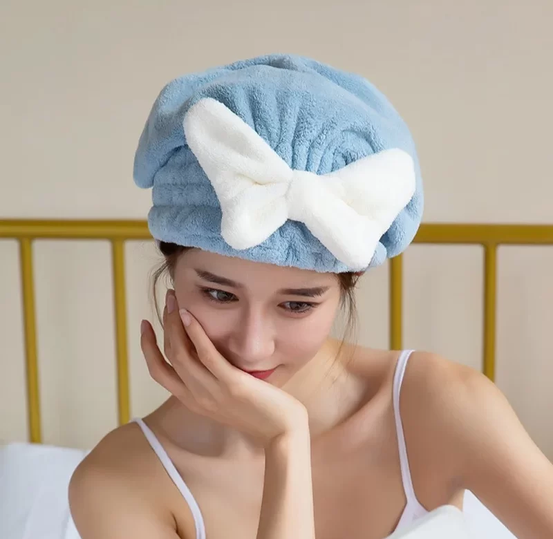 Rychleschnoucí turban na vlasy po koupeli | osuška vlasy, turban sušení