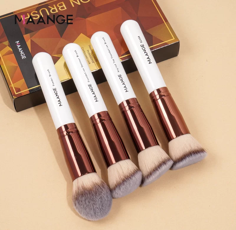 Sada štětců na líčení pro pudr a make up | kosmetické potřeby 4+1 ks