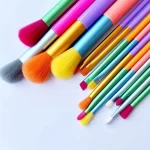 Sada štětců na make-up v duhových barvách | sada štětců, kosmetické štětce