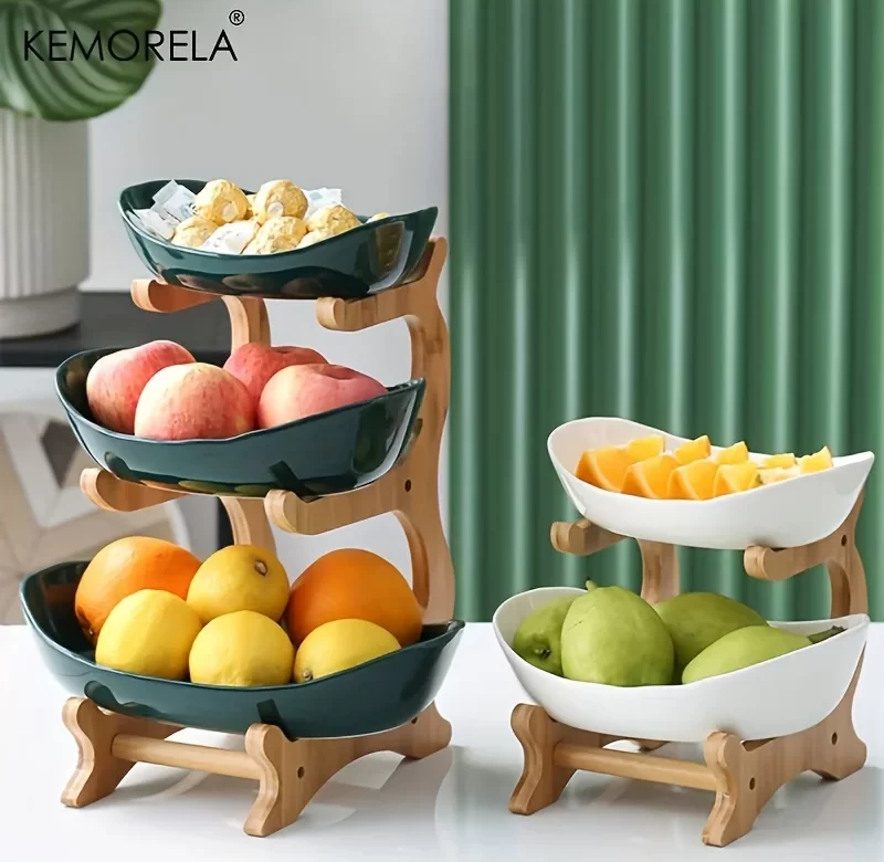 Moderní etažér na ovoce a sladkosti | plastová mísa, servírovací etažér