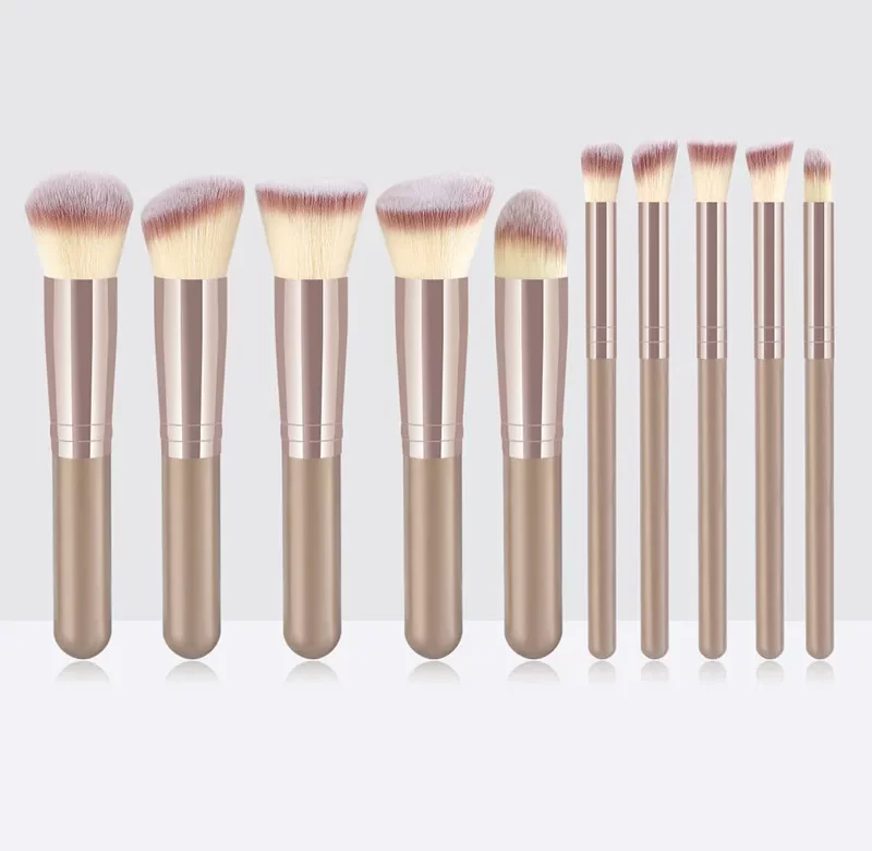 10dílná sada štětců na líčení pro dokonalý make-up | kosmetické štětce, makeup štětce