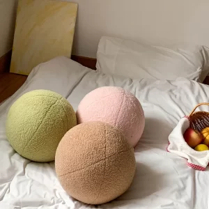 Minimalistický sametový plyšový polštář koule | dekorativní polštář, moderní dekorace