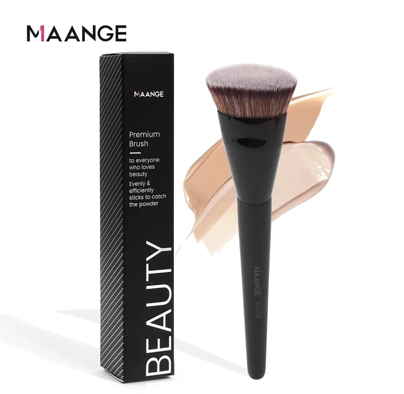 Štětec na makeup s jemnými vlákny pro pudr a korektor | kosmetické pomůcky 1+1 ks