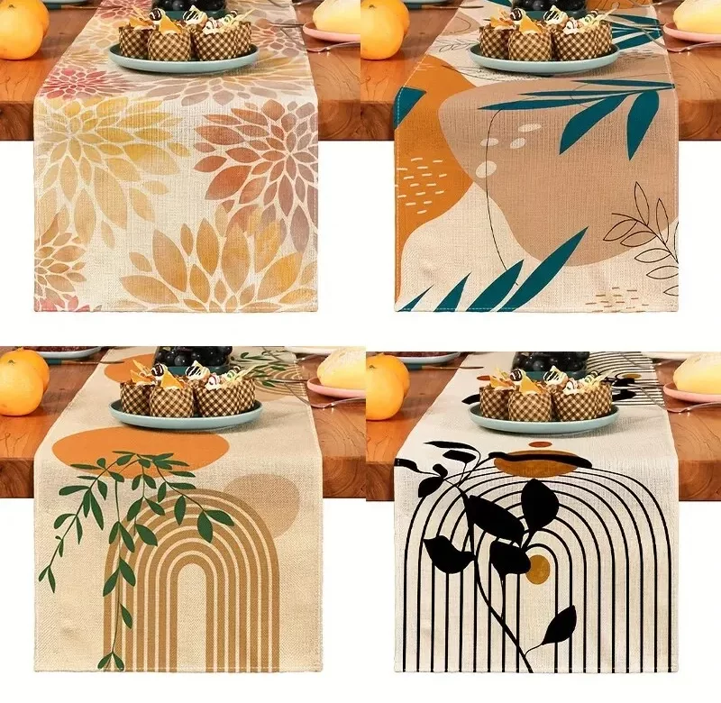 Stylový přírodní ubrus běhoun na stůl v boho stylu | ubrus běhoun, stolní dekorace