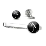 Spona na kravatu a manžetové knoflíčky pro muže | elegantní set, pánské šperky