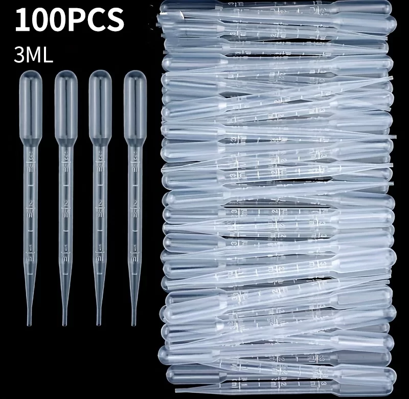 100 ks plastových zkumavek s pipetami 3ml | laboratorní sada