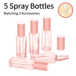 Plnitelný mini flakon na parfém s rozprašovačem 10 ml | parfémová lahvička 5+3 ks