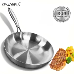 Nerezová pánev na steak bez povlaku na plyn i indukci | nerezová pánev, kuchyňské nádobí