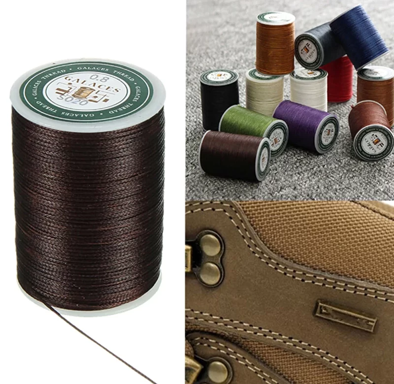 Voskovaná nit na kůži 0.8mm pro ruční šití | voskovaná nit, ruční výroba