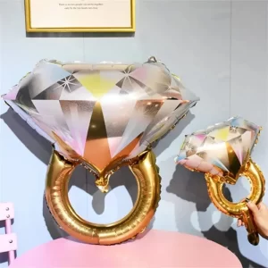 Balónek tvar diamant a prsten | dekorace