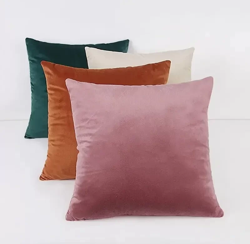 Sametový měkký dekorativní povlak na polštář 45×45 cm | polštář, dekorace