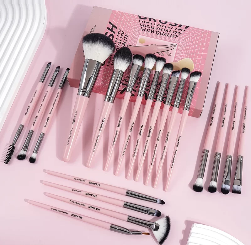20dílná sada štětců na líčení pro dokonale hladký make-up | štětce na líčení, sada štětců