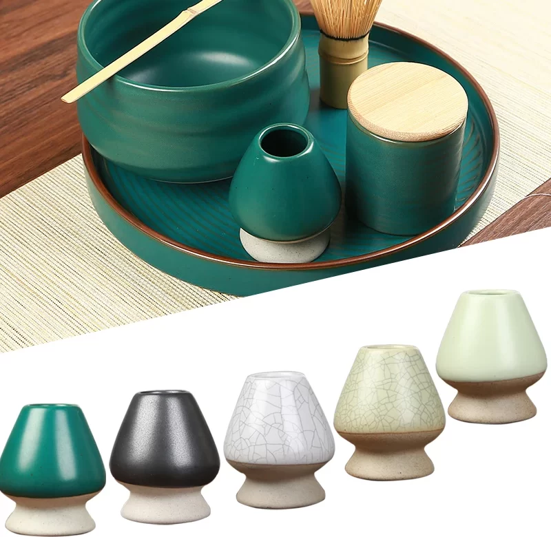 Keramický stojánek na metličku matcha | čajové doplňky, japonská keramika
