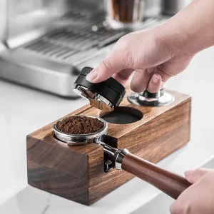 Dřevěný stojan pro baristy na tamper espresso | dřevěný stojan, baristické nářadí