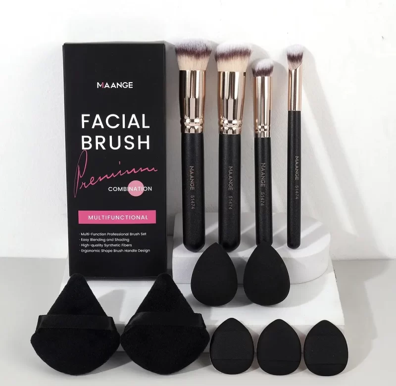 Sada kosmetických štětců a houbiček na makeup | kosmetické potřeby 11 ks