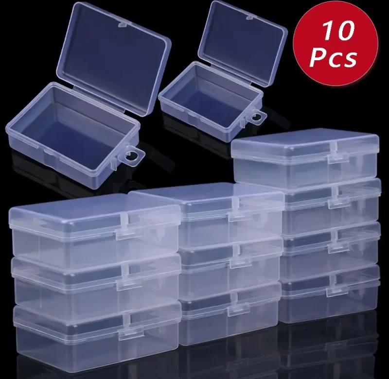 10 ks Mini plastová krabička na drobnosti a šperky | úložný box, mini box
