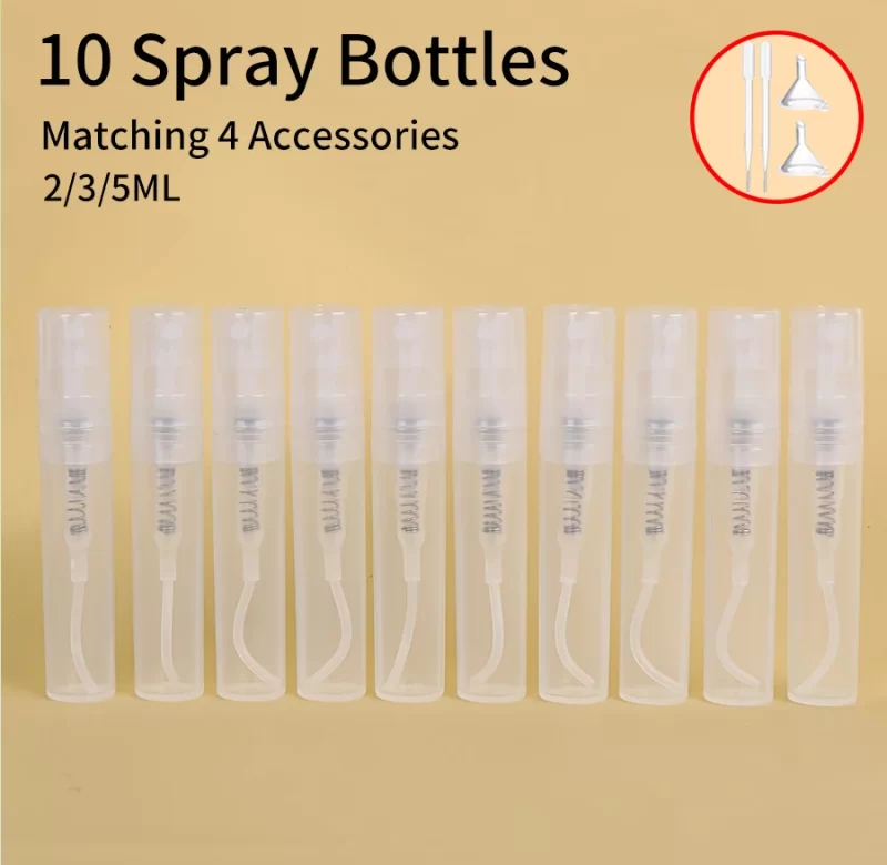 10 kusů mini cestovní rozprašovač parfému plnitelný | cestovní lahvičky 10+4 ks