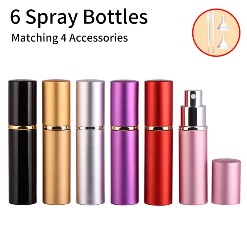 Plnitelné mini lahvičky na parfém s rozprašovačem | flakony 6+4 ks