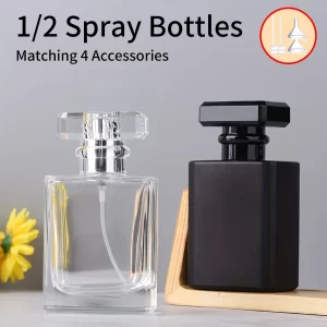Plnitelný skleněný cestovní rozprašovač parfémů 50 ml | lahvička s rozprašovačem