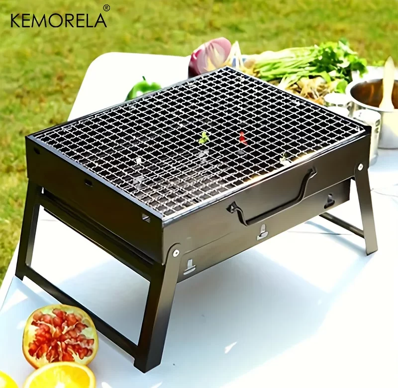 Přenosný mini gril na uhlí pro kempování | přenosný gril, kempingový gril