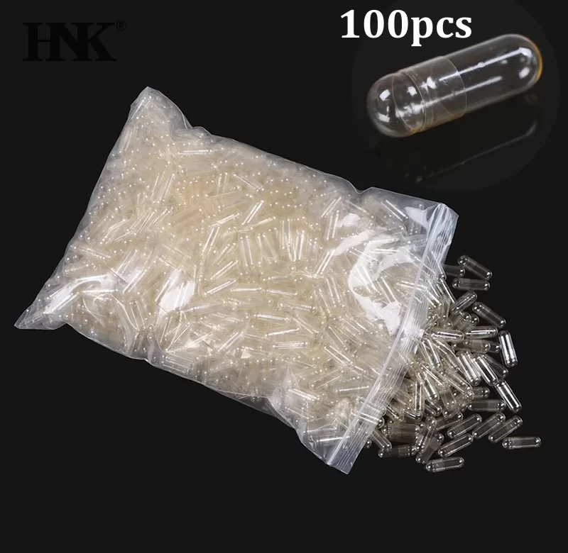 100 ks Prázdné čiré želatinové kapsle | kapsle, doplňky stravy