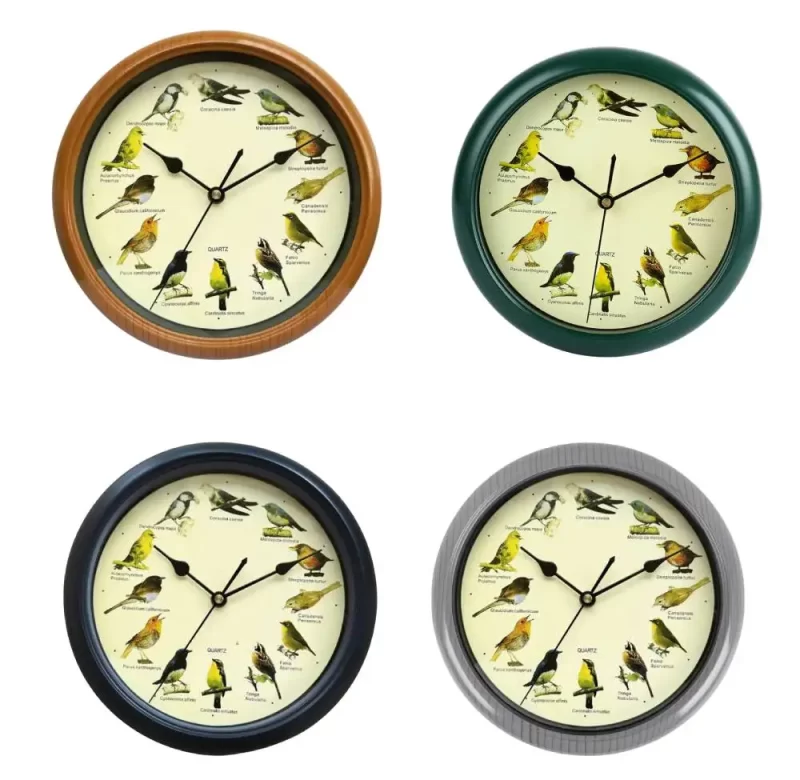Ptáčkové nástěnné hodiny se zvukem | nástěnné hodiny, dekorace
