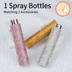 Plnitelný rozprašovač parfému s ozdobnými kamínky 10 ml | kosmetický flakon 1+2 ks