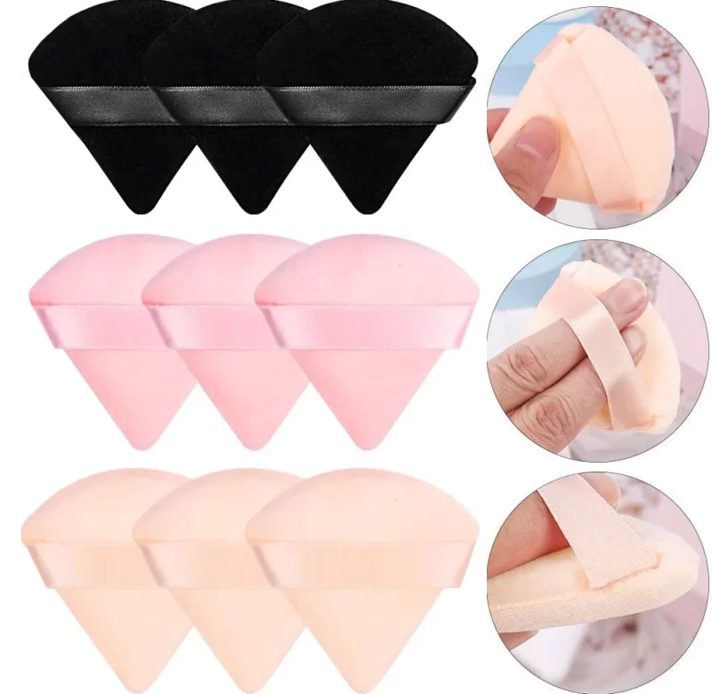 Měkká omyvatelná houbička na pudr a makeup | kosmetické potřeby 3 ks