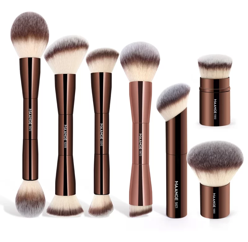 Oboustranný štětec na make up a pudr | kosmetický štětec, štětec na make up